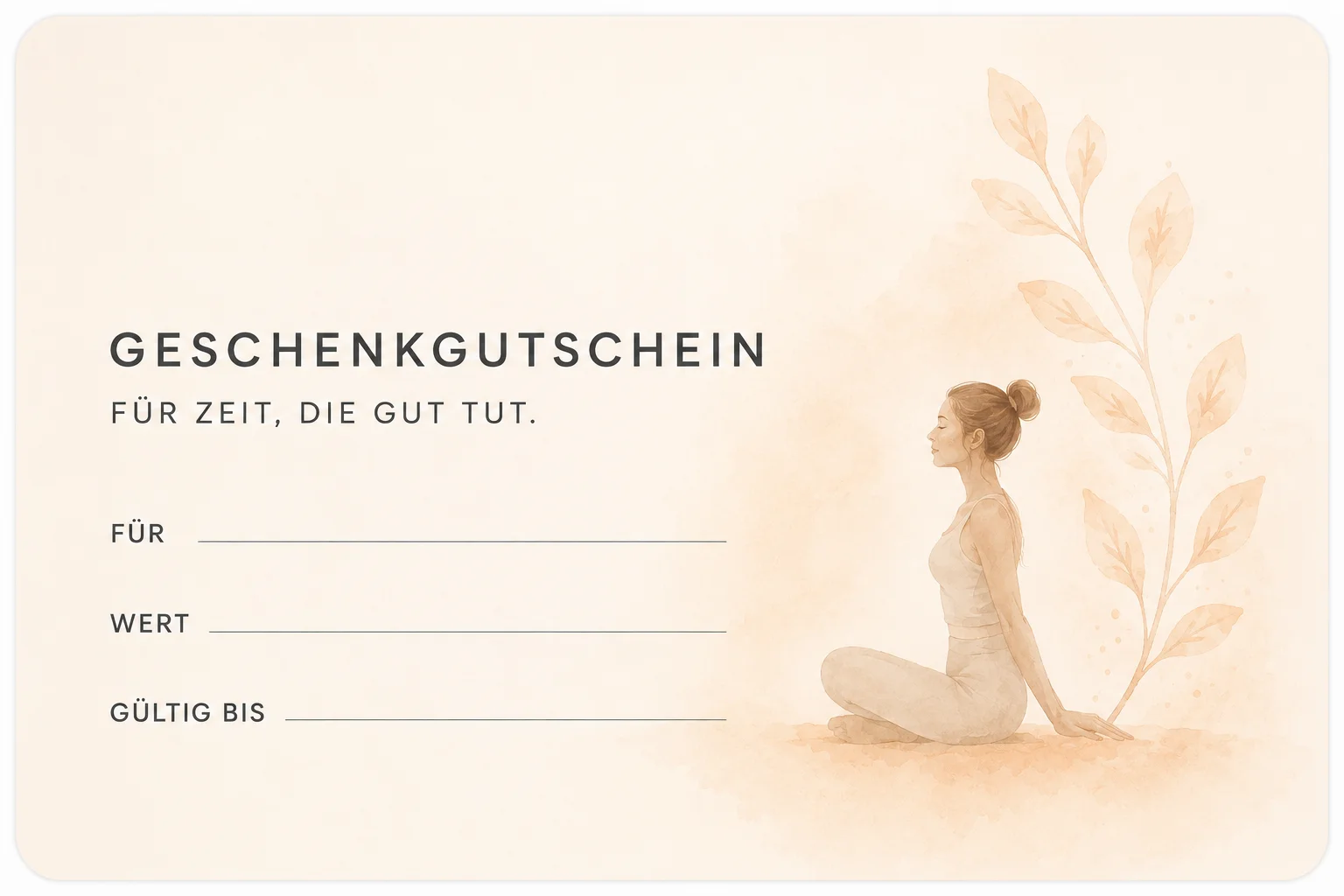 manari. Geschenkgutschein für Yoga und Pilates