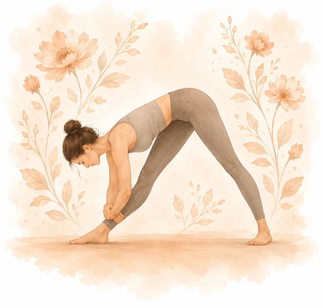 Yoga-Workshop Reset & Detox in Beelitz – Trikonasana Forward Fold – manari.